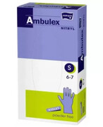 Matopat Ambulex rękawiczki ochronne nitrylowe bezpudrowe rozmiar S fioletowe 100 sztuk 1000