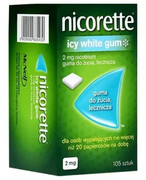 Nicorette Icy White 2 mg guma do żucia 105 sztuk 20