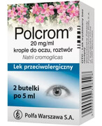 Polcrom 20 mg/ml krople do oczu 2 x 5 ml 20