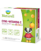Naturell Cynk + Witamina C dla dzieci tabletki do żucia 60 sztuk 1000