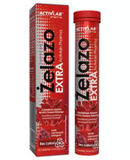 Activlab Żelazo Extra smak czerwonych winogron 20 tabletek musujących 1000