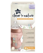 Tommee Tippee Closer To Nature butelka do karmienia ze smoczkiem o wolnym przepływie 0m+ 260 ml 1000
