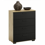 Komoda Roma 4 szuflady dąb artisan/czarny