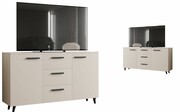 Komoda Malmo kaszmir/czarny do salonu pokoju sypialni Per La Vita