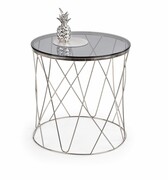 SELENA ława, stelaż - chrom, szkło - dymiony (1p=1szt)