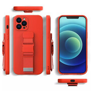 Rope Case silikonowe etui ze smyczą torebka smycz pasek do Samsung Galaxy S21 FE granatowy ProducentTymczasowy 59381-uniw