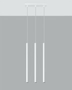 Lampa wisząca Pastelo 3 biała