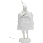 Lampa Stołowa Animal Rabbit Fur White/Silver 50 cm