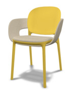 Krzesło Hug Arm Paddy tapicerowane musztardowy - Scab Design