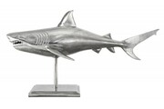 Rzeźba Rekin 100 cm srebrna