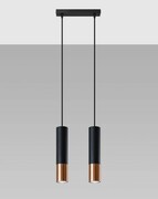 Lampa wisząca Loopez 2 czarny/miedź