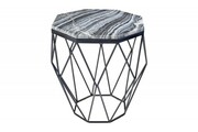 Stolik kawowy Diamond 50 cm marmur szary - Invicta