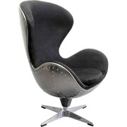 Fotel obrotowy Lounge Gun Metal czarny