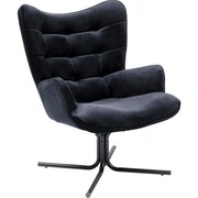 Fotel obrotowy Oscar Velvet czarny