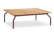Stolik kawowy South Teak 120x120cm bordowy - Magis