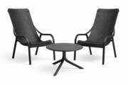 Zestaw stolik kawowy Spritz + 2 fotele Net Lounge anthracite - Nardi