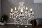 Lampa wisząca Cristal 5-ramienny transparentna