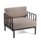 Fotel Engels, brązowy stelaż - Gaber