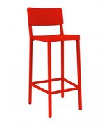 Hoker Lisboa High Stool Red Resol