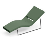 Leżak Esse czarna rama ciemnozielony SMD - Lyxo Design