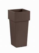 Donica Nova Square Cache-Pot ciemnobrązowy CRT - Lyxo Design