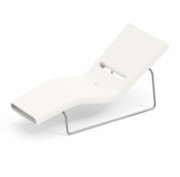 Leżak Esse chromowana rama biały PRL - Lyxo Design