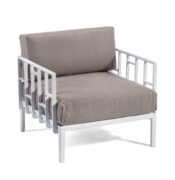 Fotel Engels, biały stelaż - Gaber