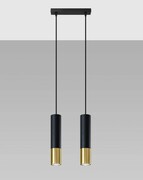 Lampa wisząca Loopez 2 czarny/złoty