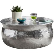 Stolik kawowy Karam Silver 75 cm - Wohnling
