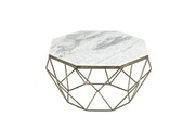 Stolik kawowy Diamond 70cm marmur biały Invicta