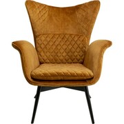Fotel Tudor Velvet Gold Brown - Kare