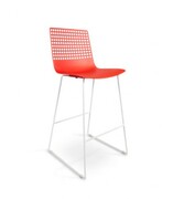 Hoker Wire Sled Stool Red-White Resol