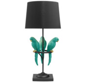 Lampa stołowa Wildlife Parrots Green - Invicta
