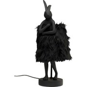 Lampa Stołowa Animal Rabbit Fur Black/Gold 50 cm
