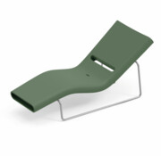 Leżak Esse chromowana rama ciemnozielony SMD - Lyxo Design