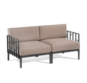 Sofa dwuosobowa Engels, antracytowy stelaż - Gaber