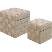 Stołki plecione Beige (2/szt) - Kare