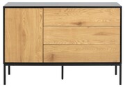 Komoda Seaford naturalny-czarny 120cm Actona