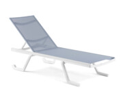 Leżak Podio biało-szary - Gaber
