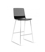 Hoker Wire Sled Stool Black-Chrome Resol