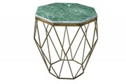 Stolik kawowy Diamond 50 cm marmur zielony - Invicta