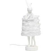 Lampa Stołowa Animal Rabbit Fur White/Silver 68 cm