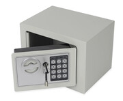 Sejf z kodem PIN i zamkiem mechanicznym na klucz do pieniędzy, biżuterii i dokumentów, mały SecureBox-20