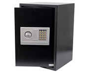Kasa pancerna sejf elektroniczny z kodem PIN i kluczem na dokumenty, pieniądze, duży, stalowy SecureBox-60
