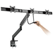 Potrójne ramię na monitory o przekątnych 17-27 cali z portami USB i sprężyną gazową SolidHand-CM03U