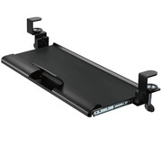 Wysuwana półka na klawiaturę i mysz ze schowkiem, montowana pod blatem na śrubę zaciskową SolidHand-KT08T