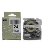 Taśma z naklejkami samoprzylepnymi biała do etykieciarki 24 mm x 8 m TapeMate-24BW8