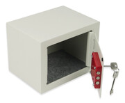 Sejf na pieniądze, dokumenty i drogocenne przedmioty zamykany na klucz, stalowy, kompaktowy SecureBox-10