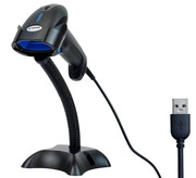 Czytnik kodów kreskowych z podstawką, przewodowy USB, automatyczne skanowanie i odczyt kodów z LCD HD10C