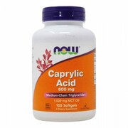 Kwas Kaprylowy 600 mg, NOW Foods, 100 kapsułek